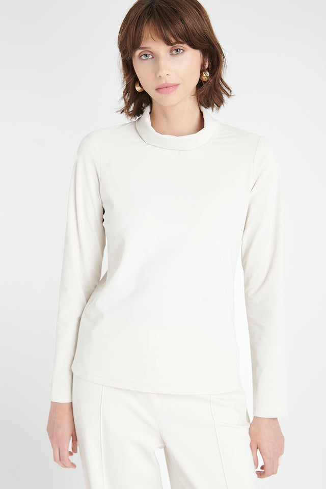 Hilary top brush tech jersey