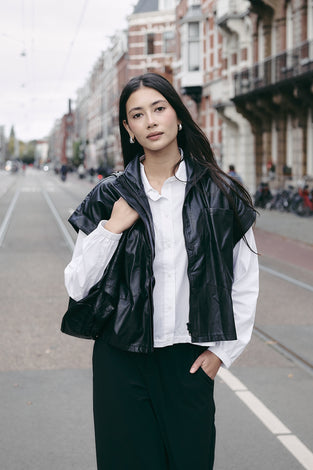 Aneta cotton poplin blouse