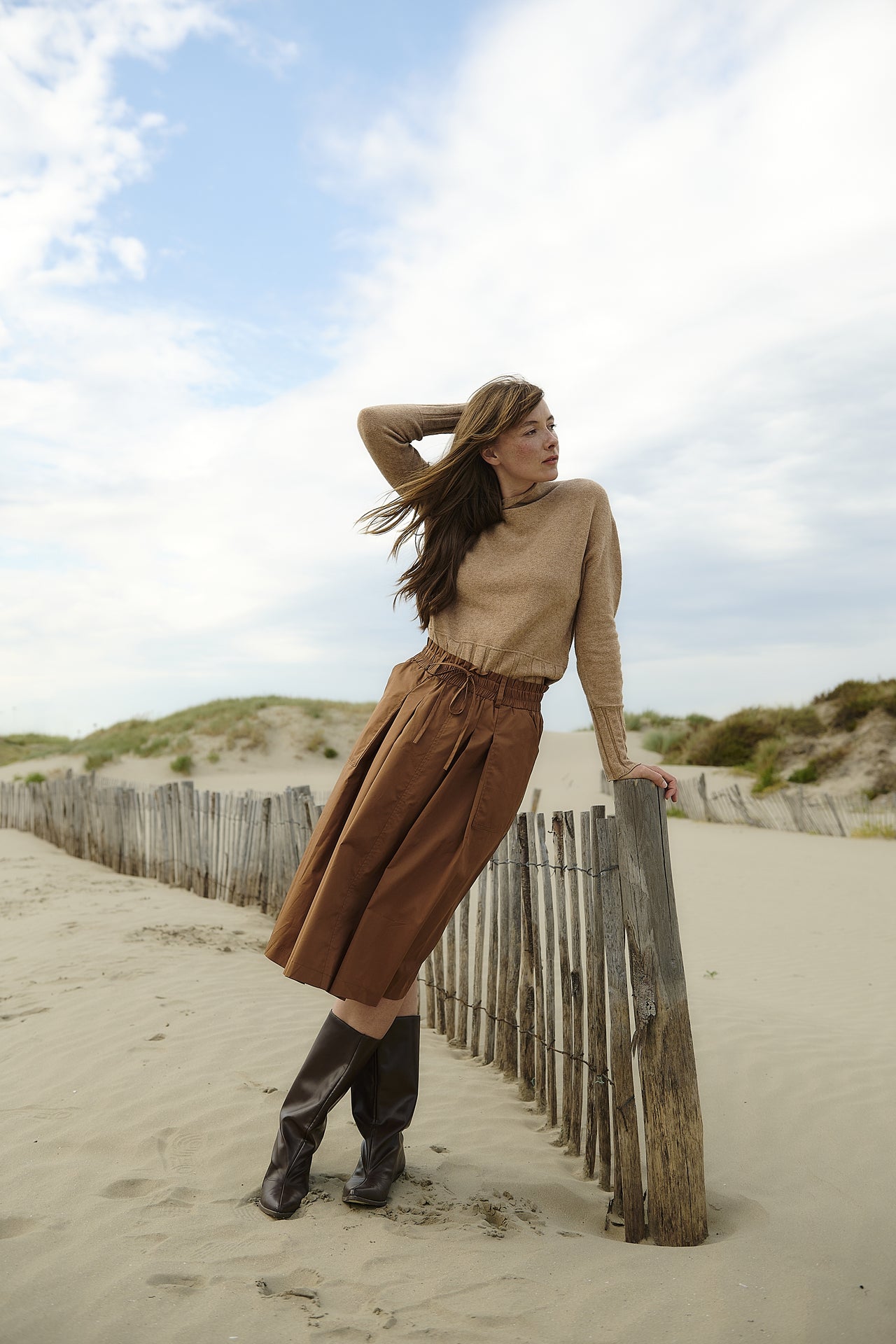 Raffaele poplin skirt
