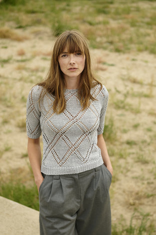 Openwork top with sequins 9040