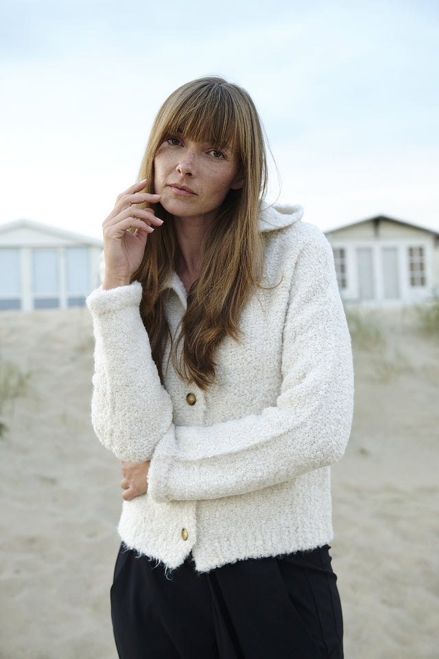 Hoody boucle cardigan 1086