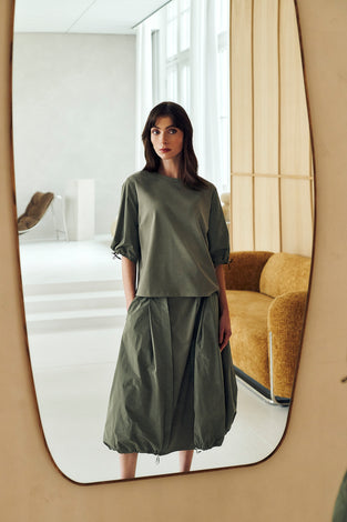 Allegra taffeta mix tech skirt