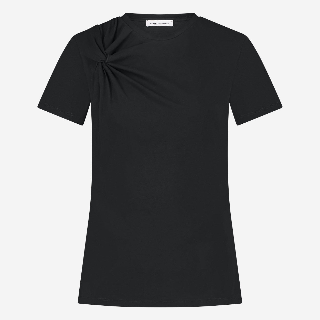 Cotton elastene knot t-shirt
