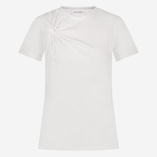 Cotton elastene knot t-shirt