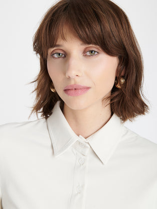 Kikkie blouse brush tech jersey