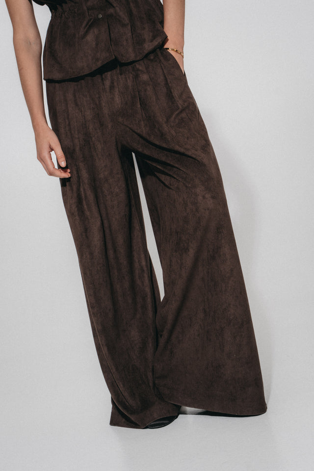 Arabel suede effect pants