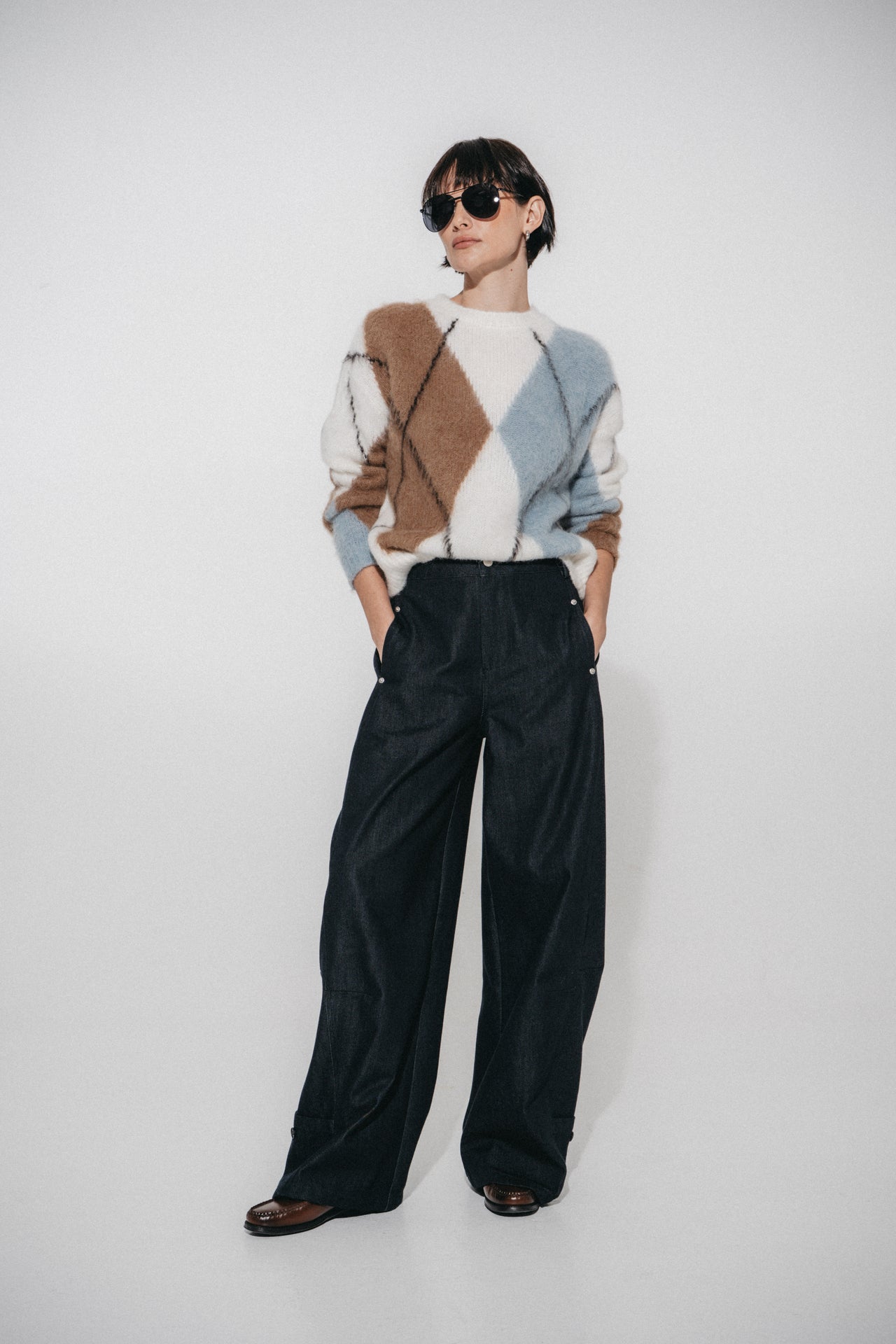 Brushed rombo Pullover H25205