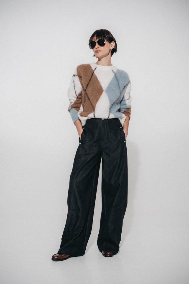 Brushed rombo Pullover H25205