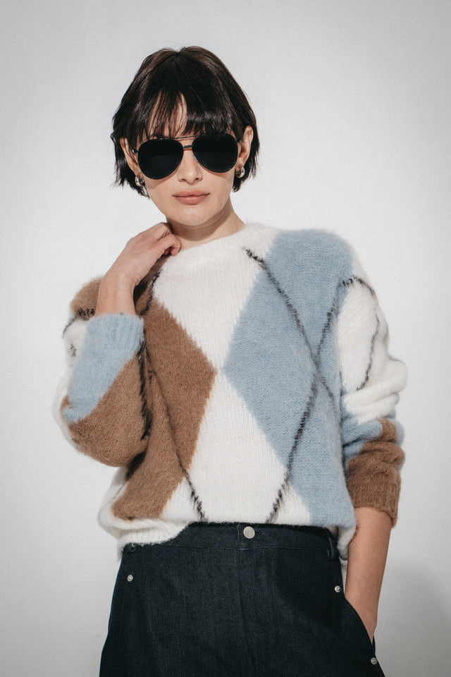 Brushed rombo Pullover H25205