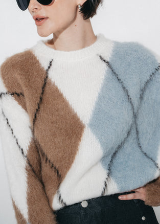 Brushed rombo Pullover H25205