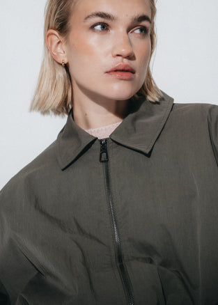 Blaze pleated bomber jacket