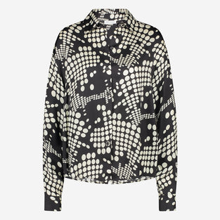 Sisi print shine viscose blouse