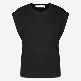 Maria strech viscose logo top