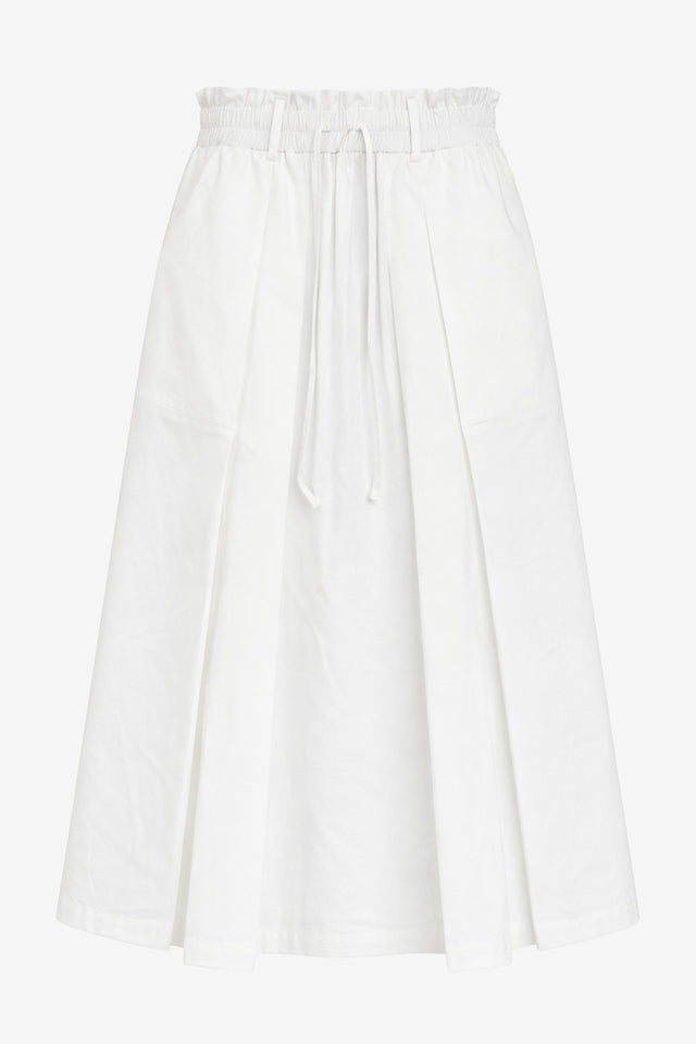 Poplin long skirt