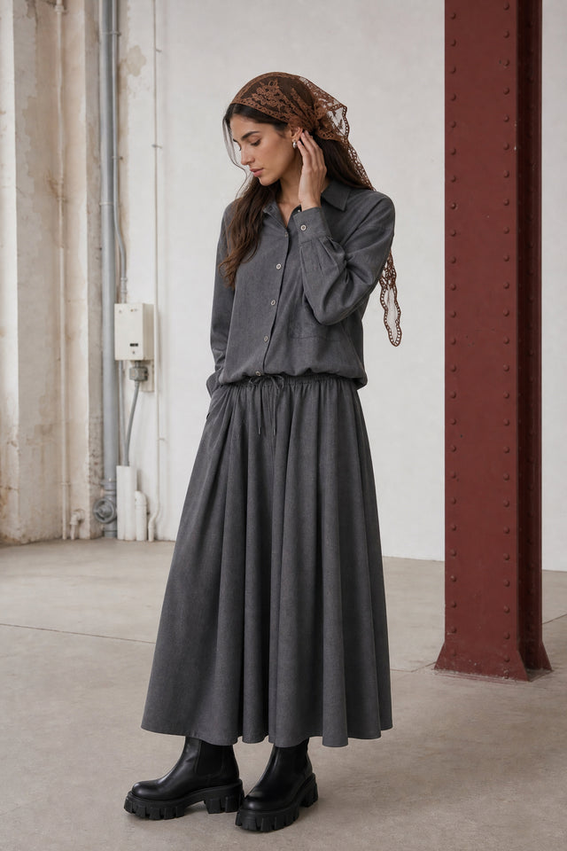 Camilla light flannel blouse