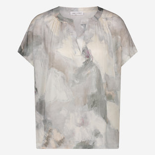 Remi printed silk viscose top