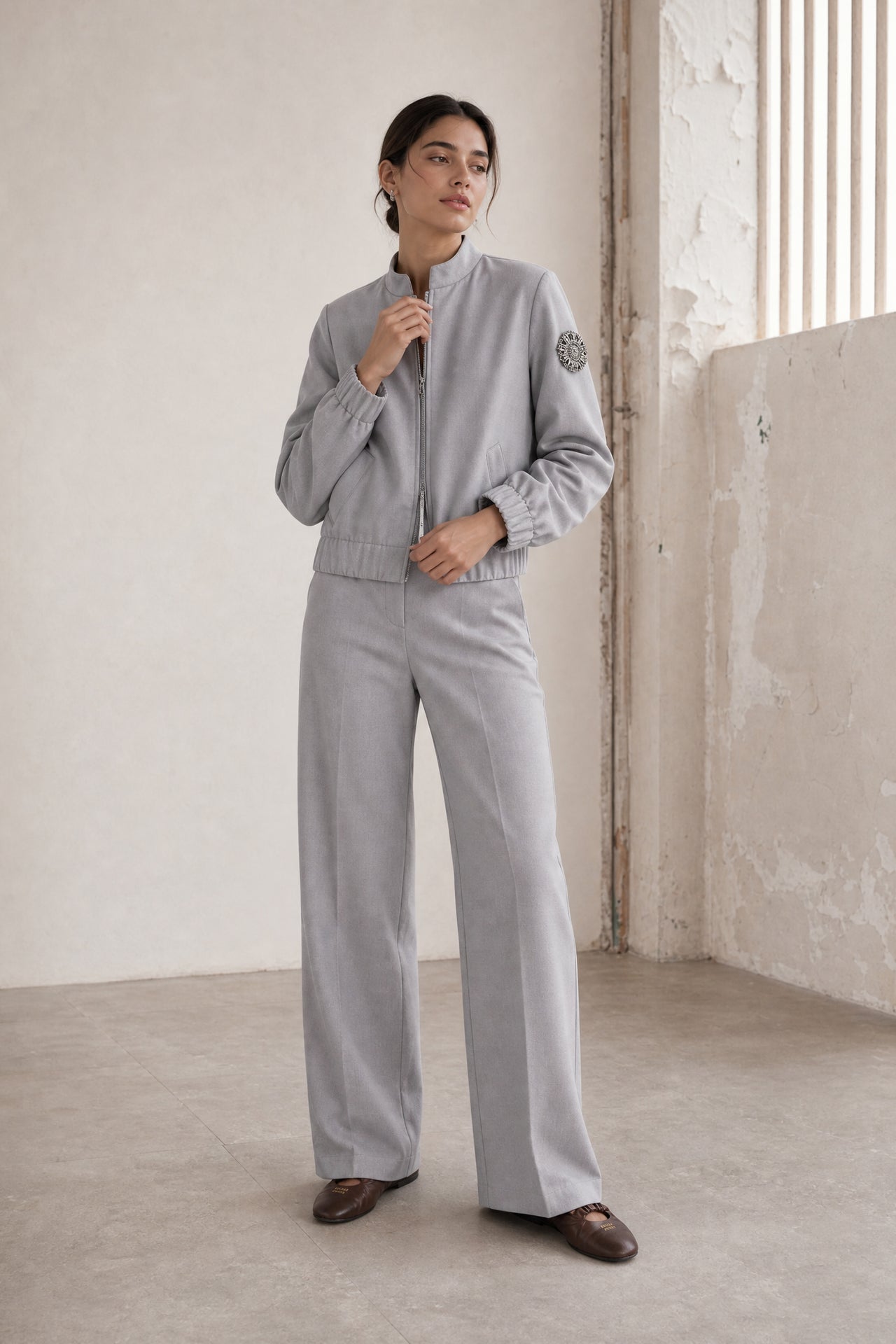 Brenzone Viscose zipper bomber