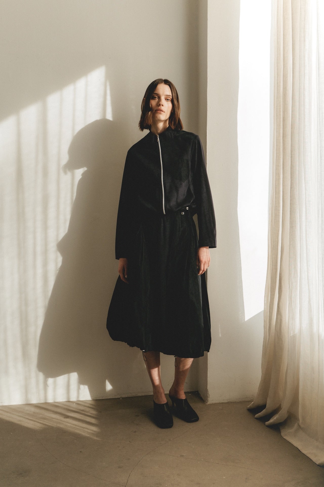 Allegra taffeta mix tech skirt