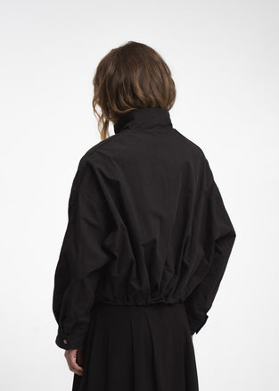 Awrora cotton pleated bomber jacket