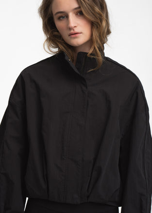 Awrora cotton pleated bomber jacket