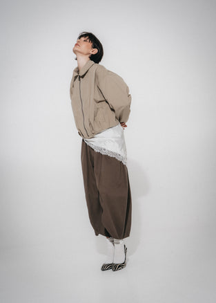 Blaze pleated bomber jacket
