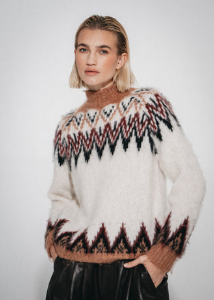 Brushed winter pullover H26001