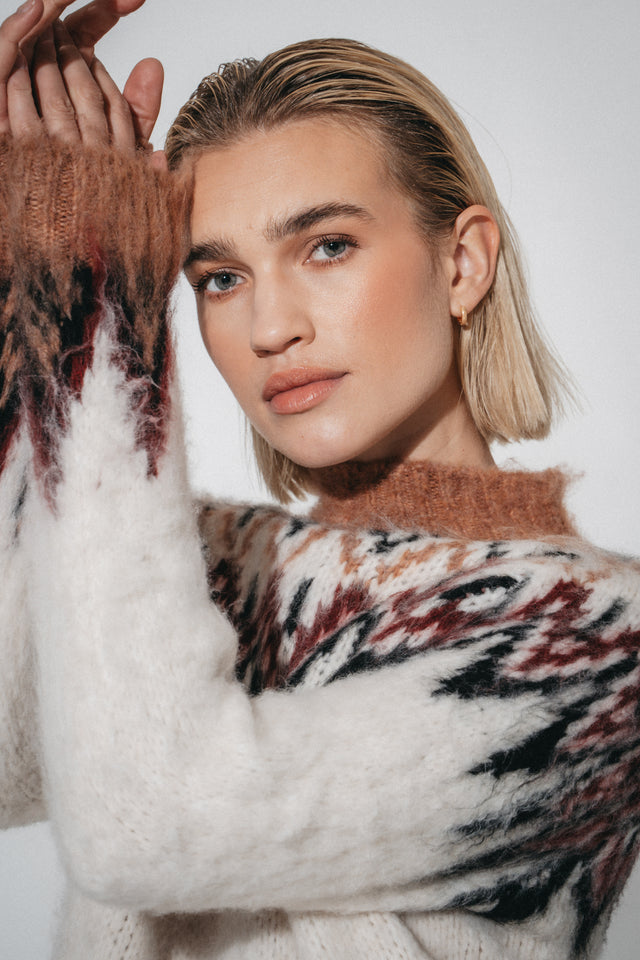 Brushed winter pullover H26001