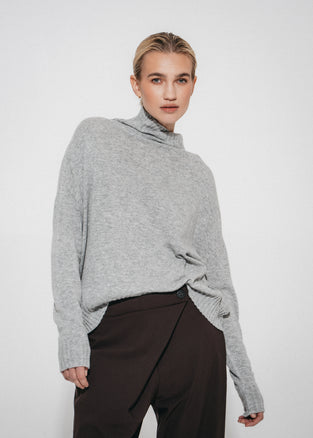 Cashmir wool polo pullover W1165
