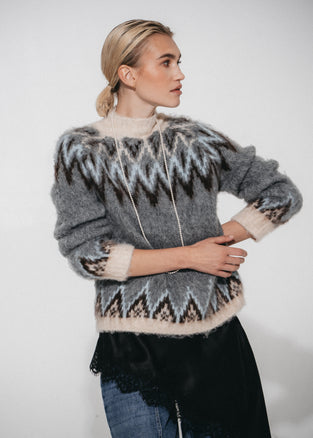 Brushed winter pullover H26001