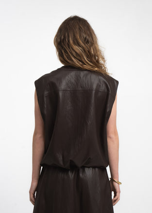 Clare eco leather vest